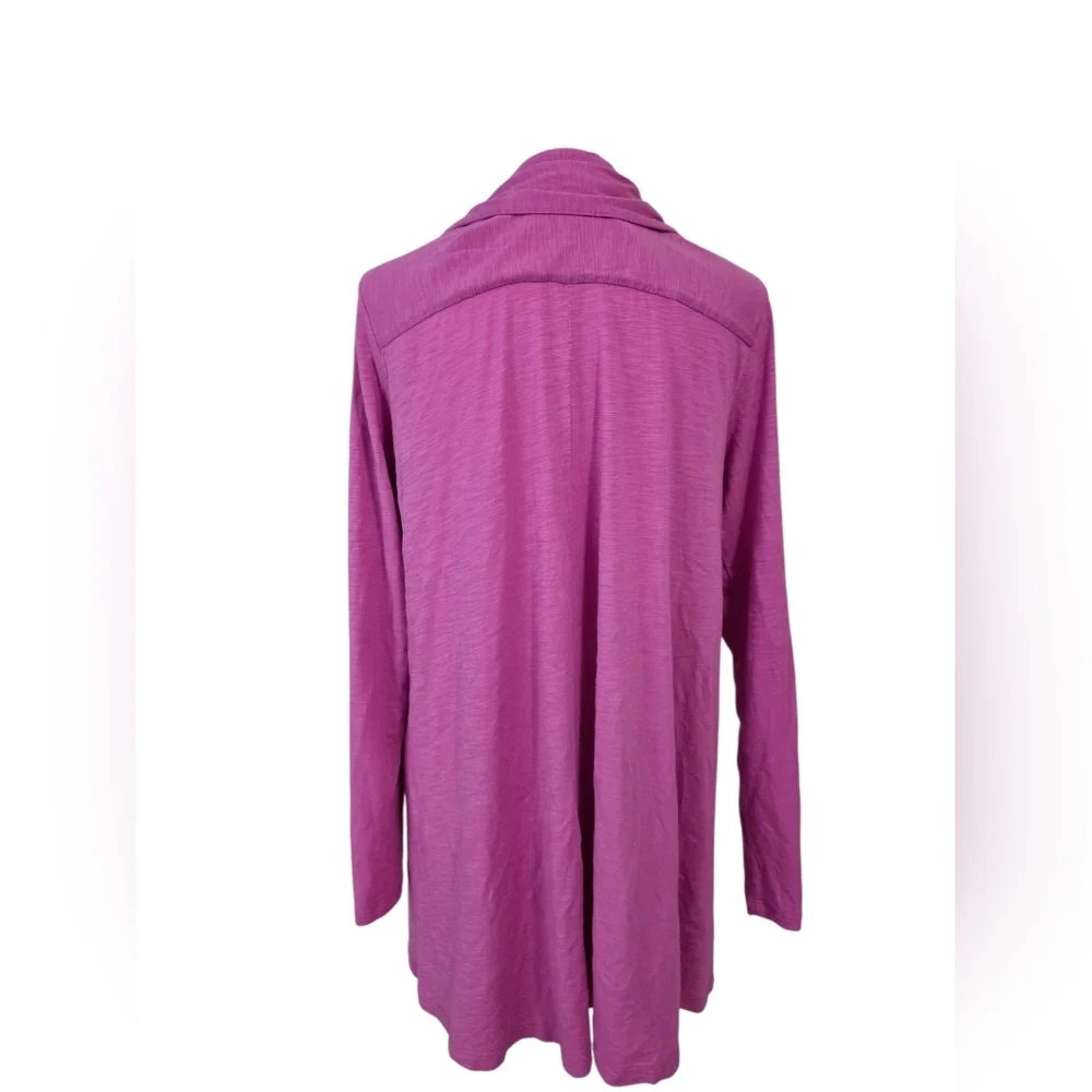 Soft Surroundings Mage/Pink Button Up Long Sleeve Lightweight Shirt Size Medium - Picture 7 of 7